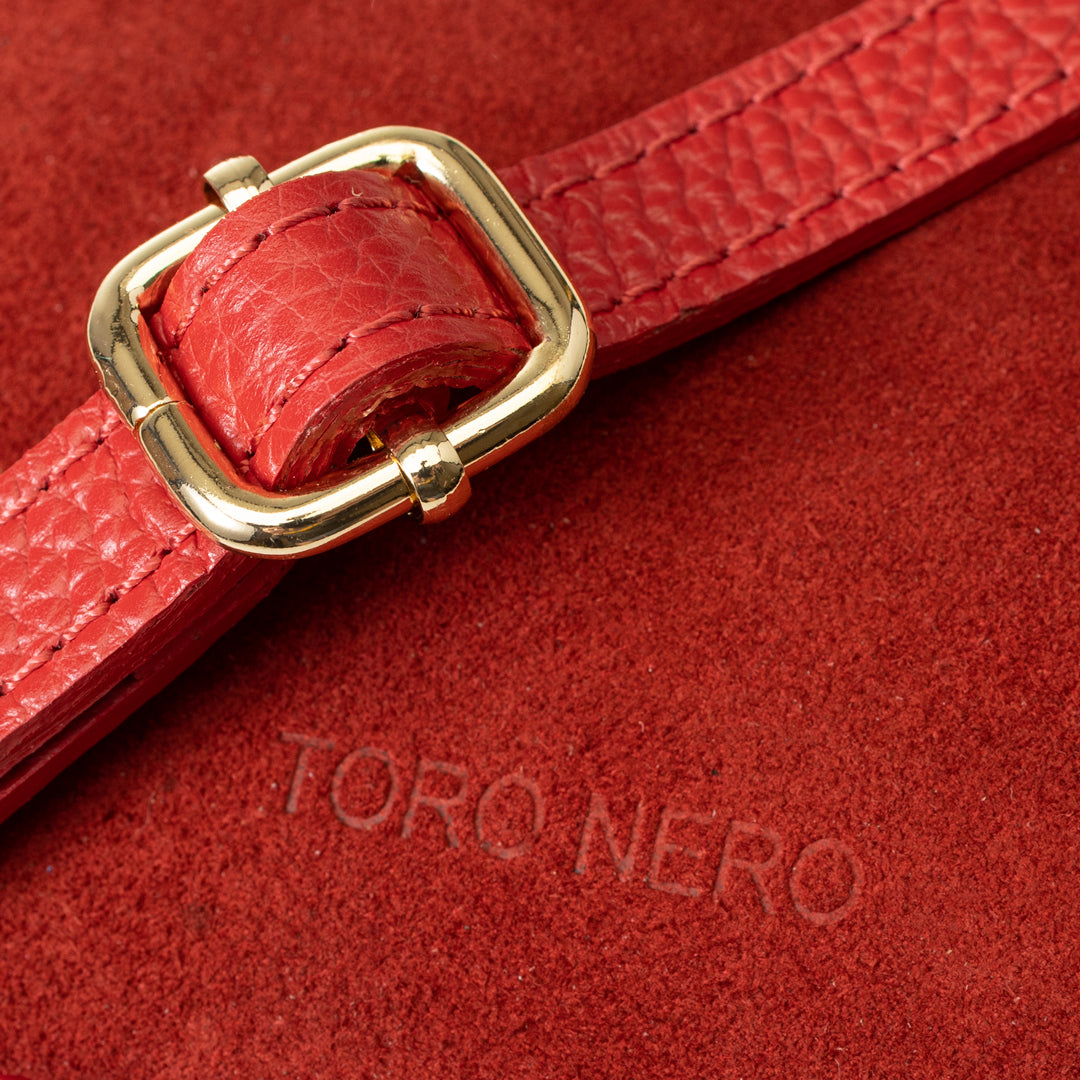 Bolso de mujer de piel genuina rojo Ancuta
