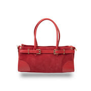 Bolso de piel natural para mujer rojo Evelin