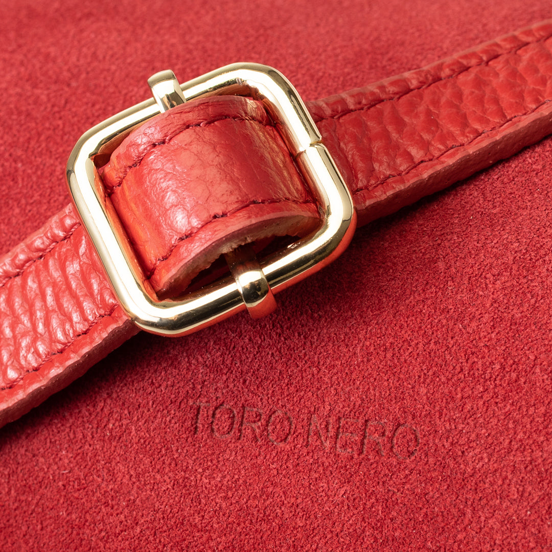 Bolso de piel natural para mujer rojo Evelin