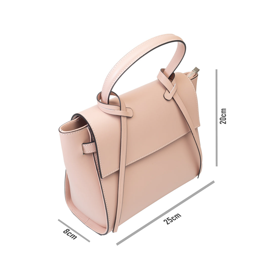 Bolso de mujer de piel natural rosa Erika
