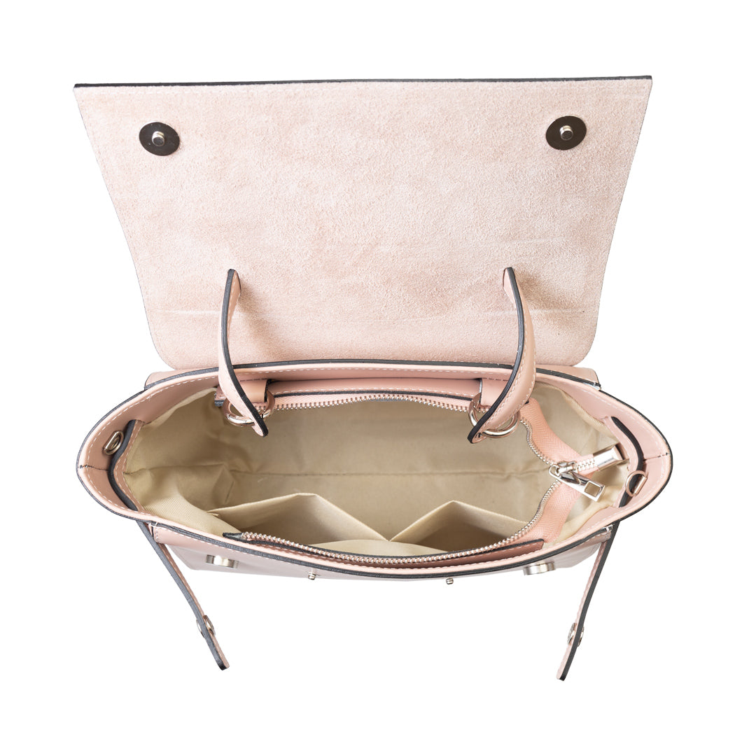 Bolso de mujer de piel natural rosa Erika