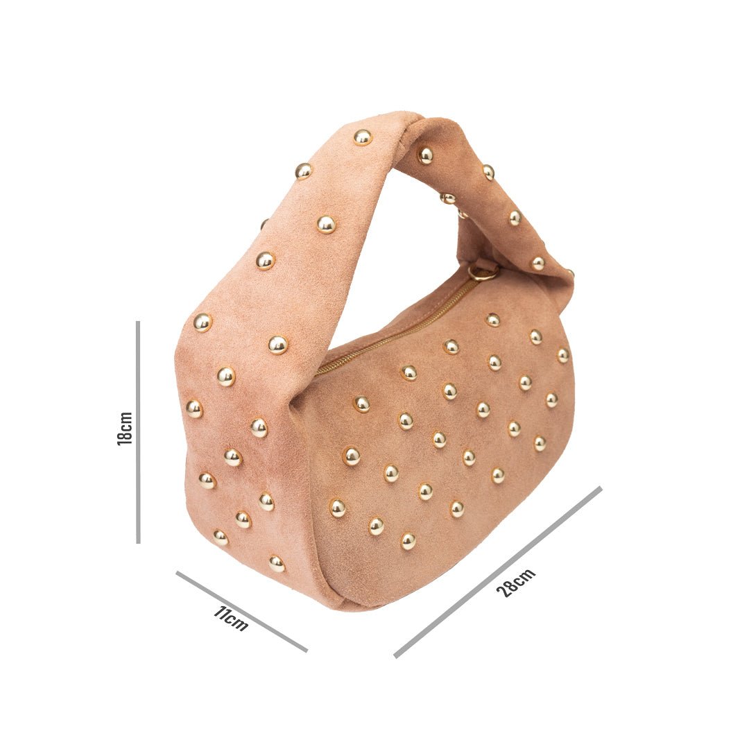 Bolso de mujer de piel natural rosa Naty