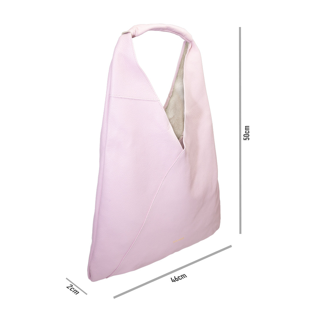 Bolso de mujer de piel natural rosa claro Camelia