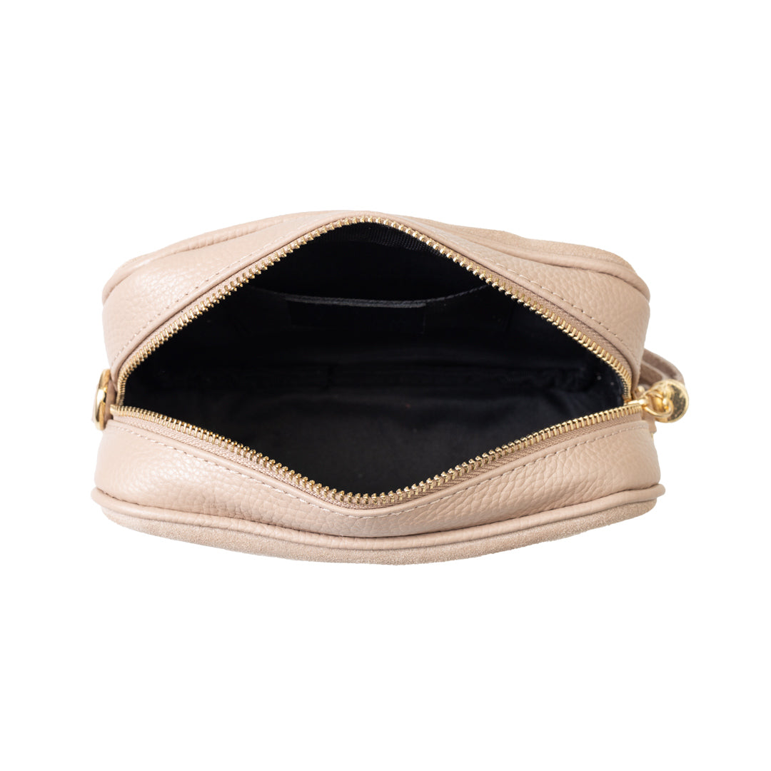 Bolso de mujer de piel genuina rosa palo Ancuta