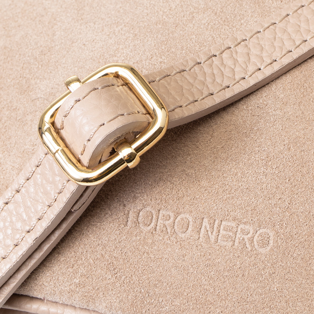 Bolso de mujer de piel genuina rosa palo Ancuta