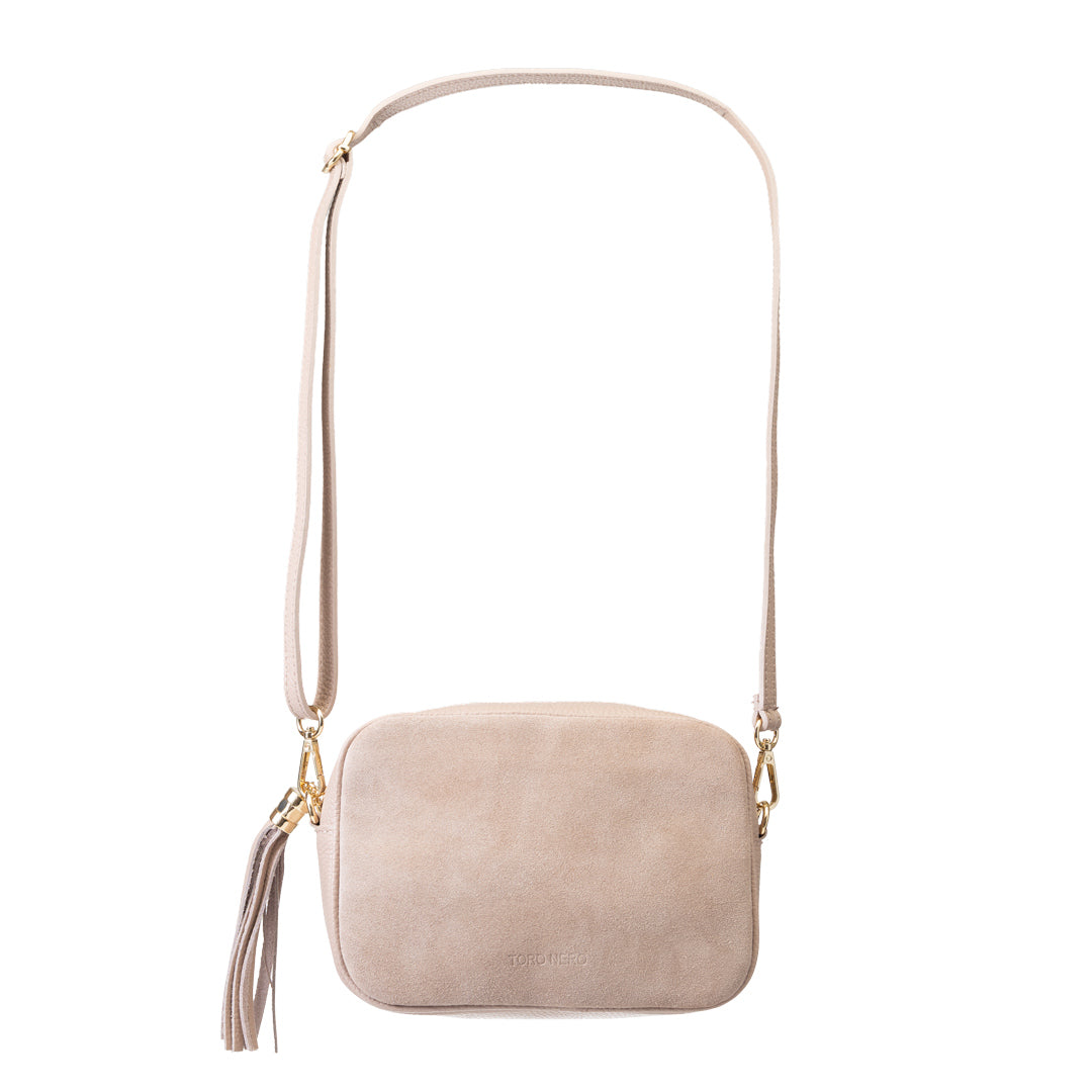 Bolso de mujer de piel genuina rosa palo Ancuta