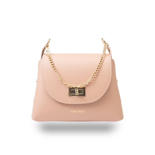 Bolso de mujer de piel natural rosa palo Raisa
