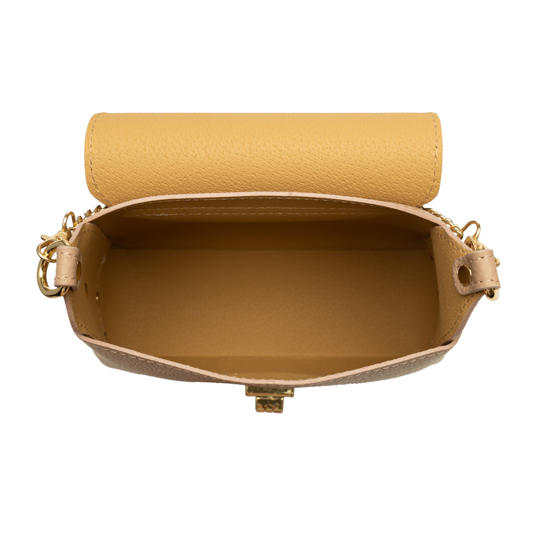 Borsa da donna in camoscio naturale, rosa cipria Raisa