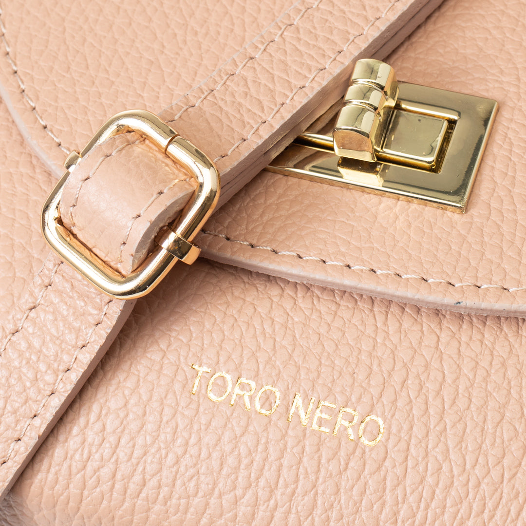 Bolso de mujer de piel natural rosa palo Raisa