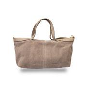 Bolso de mujer de ante natural taupe Bianca
