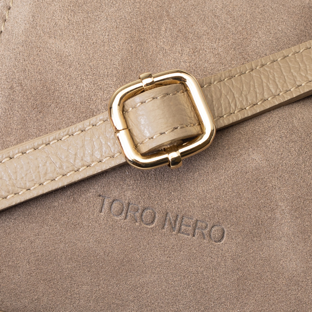 Bolso de mujer de ante natural taupe Bianca