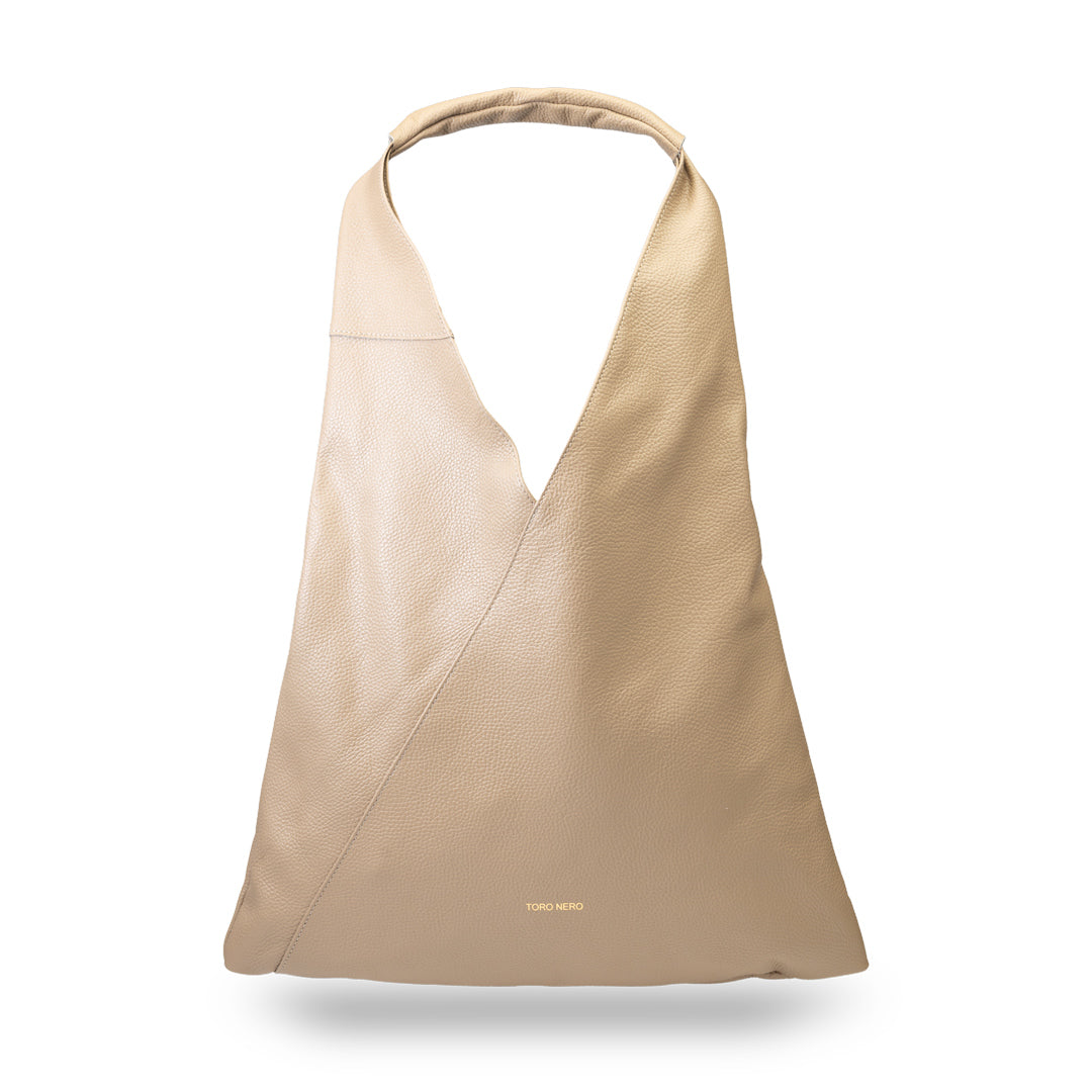 Bolso de mujer de piel natural taupe Camelia