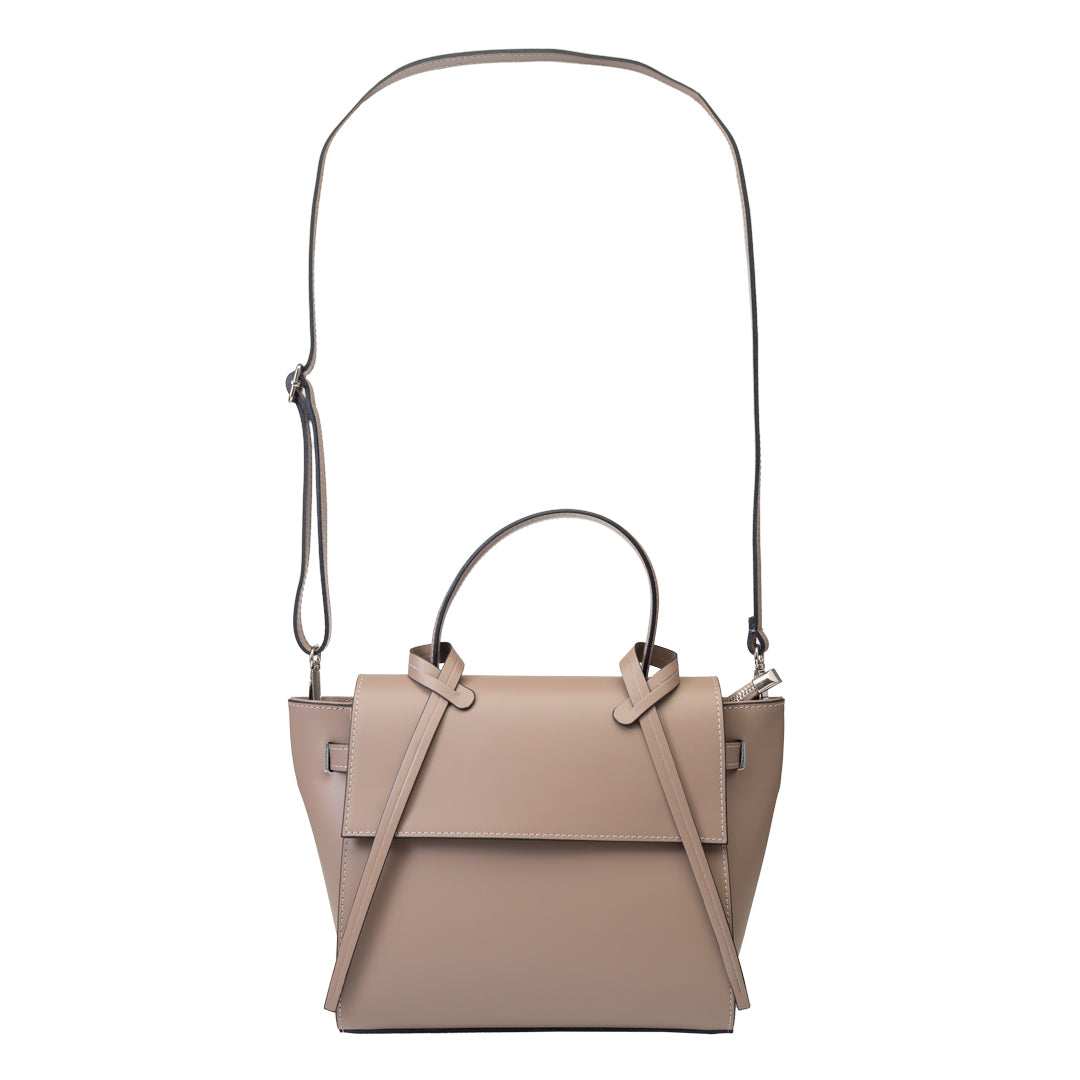Bolso de mujer de piel natural "taupe" Erika