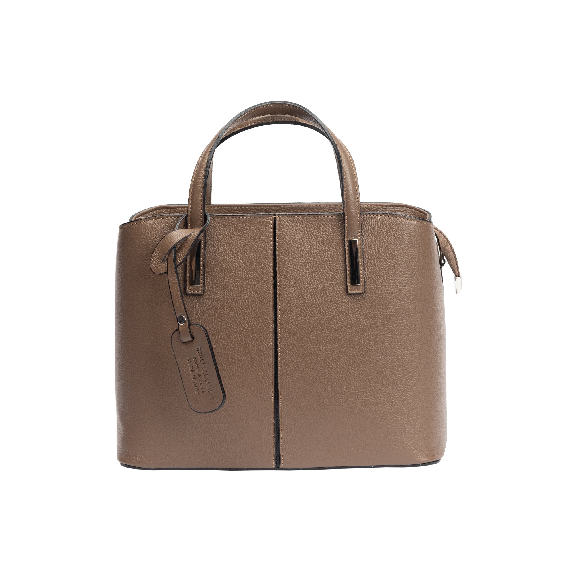 Bolso de mujer de piel natural color topo Mara