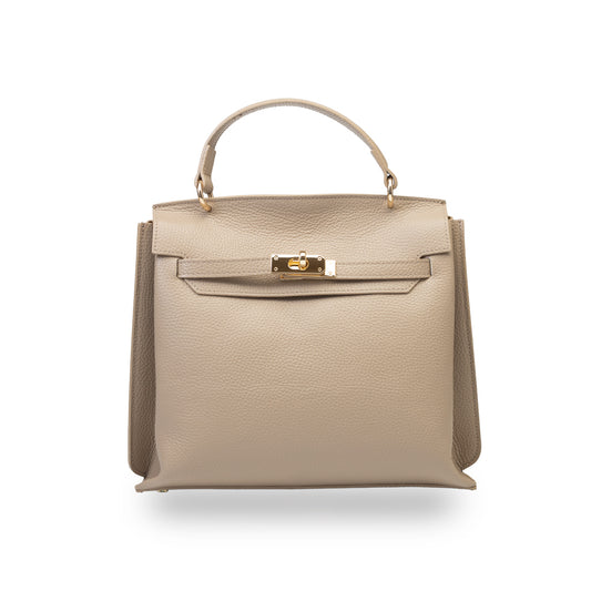 Bolso de mujer de piel natural topo Raluca