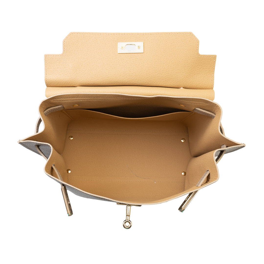 Bolso de mujer de piel natural topo Raluca