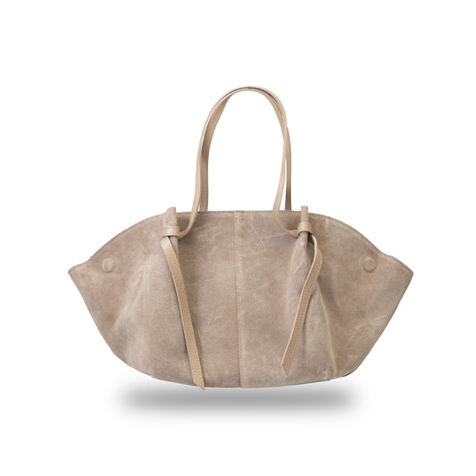 Bolso de piel natural color topo claro para mujer Alice