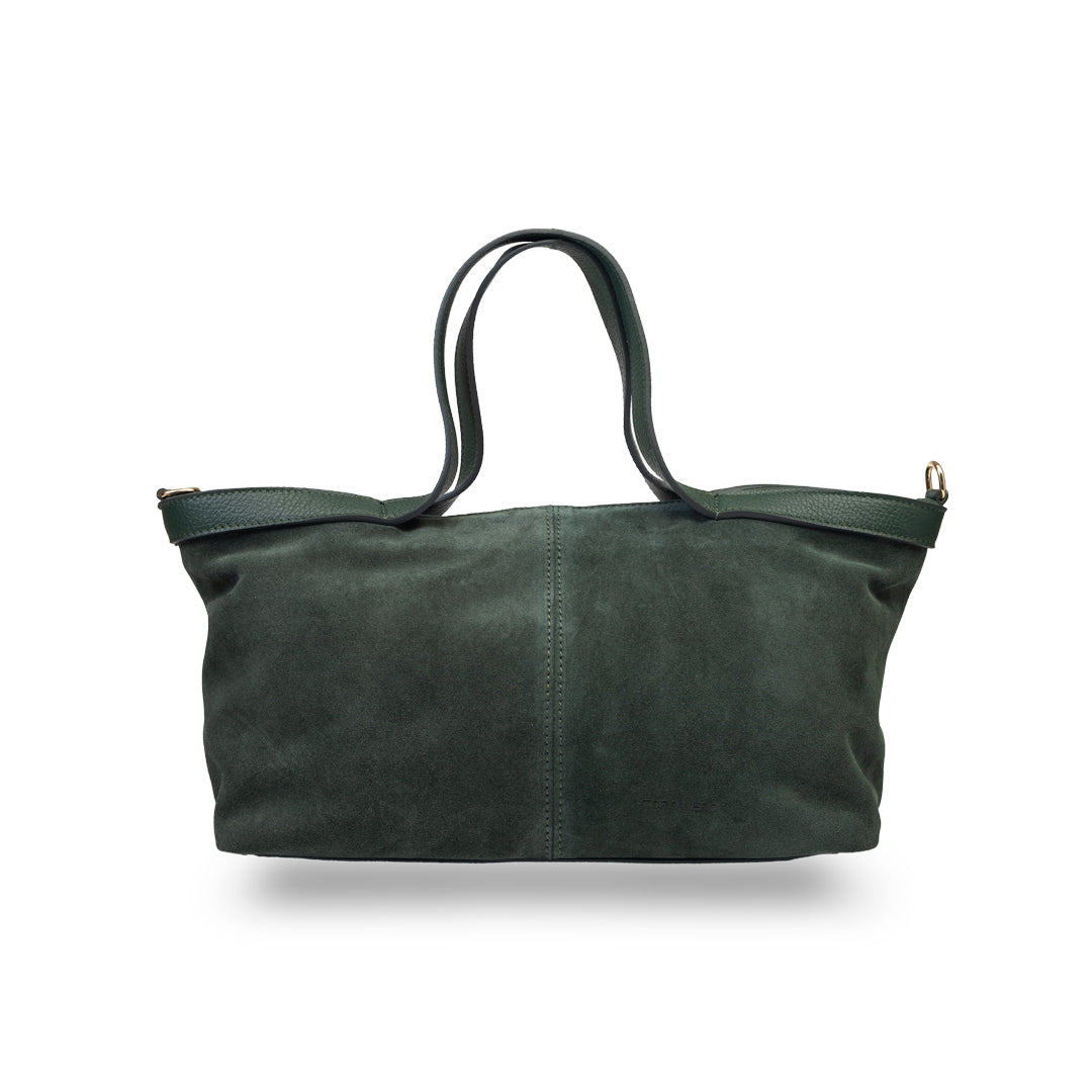 Bolso de mujer de ante natural verde Bianca