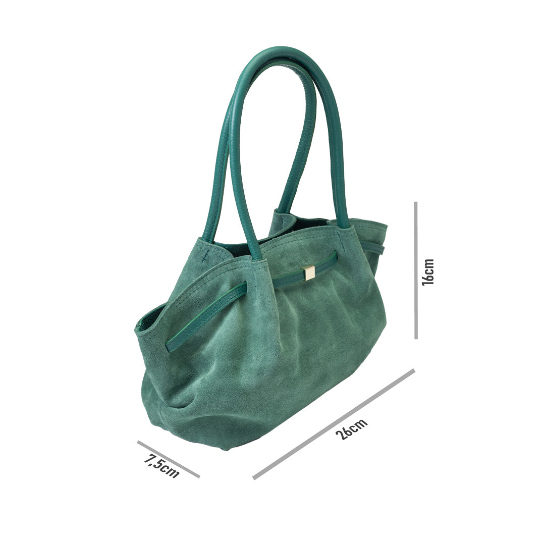 Bolso de mujer de cuero natural verde Elena