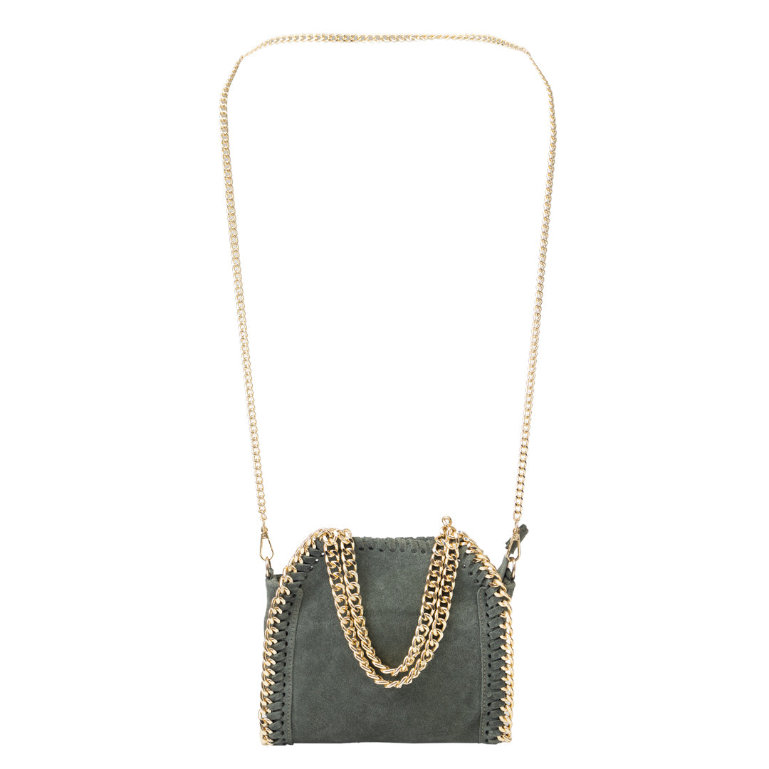 Bolso de mujer de piel natural verde Ilona