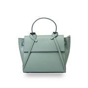 Bolso de mujer de piel genuina verde salvia Erika