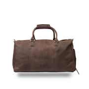 Bolsa de viaje/deporte de piel natural marrón oscuro Travel Bag