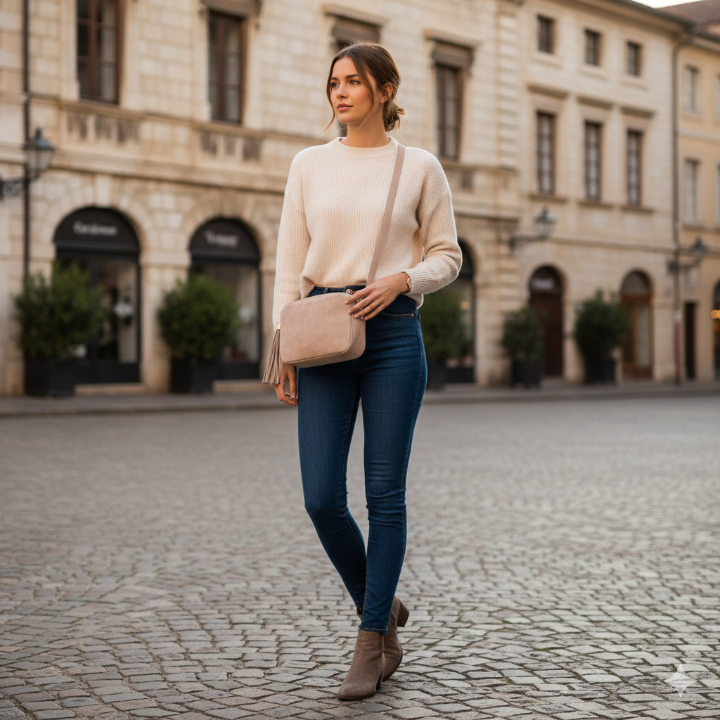 Bolso de mujer de piel genuina rosa palo Ancuta