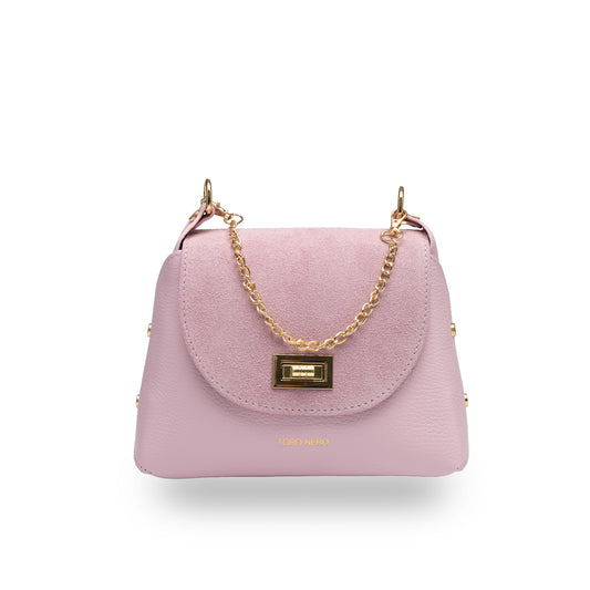 Bolso de mujer de ante natural, rosa claro Raisa