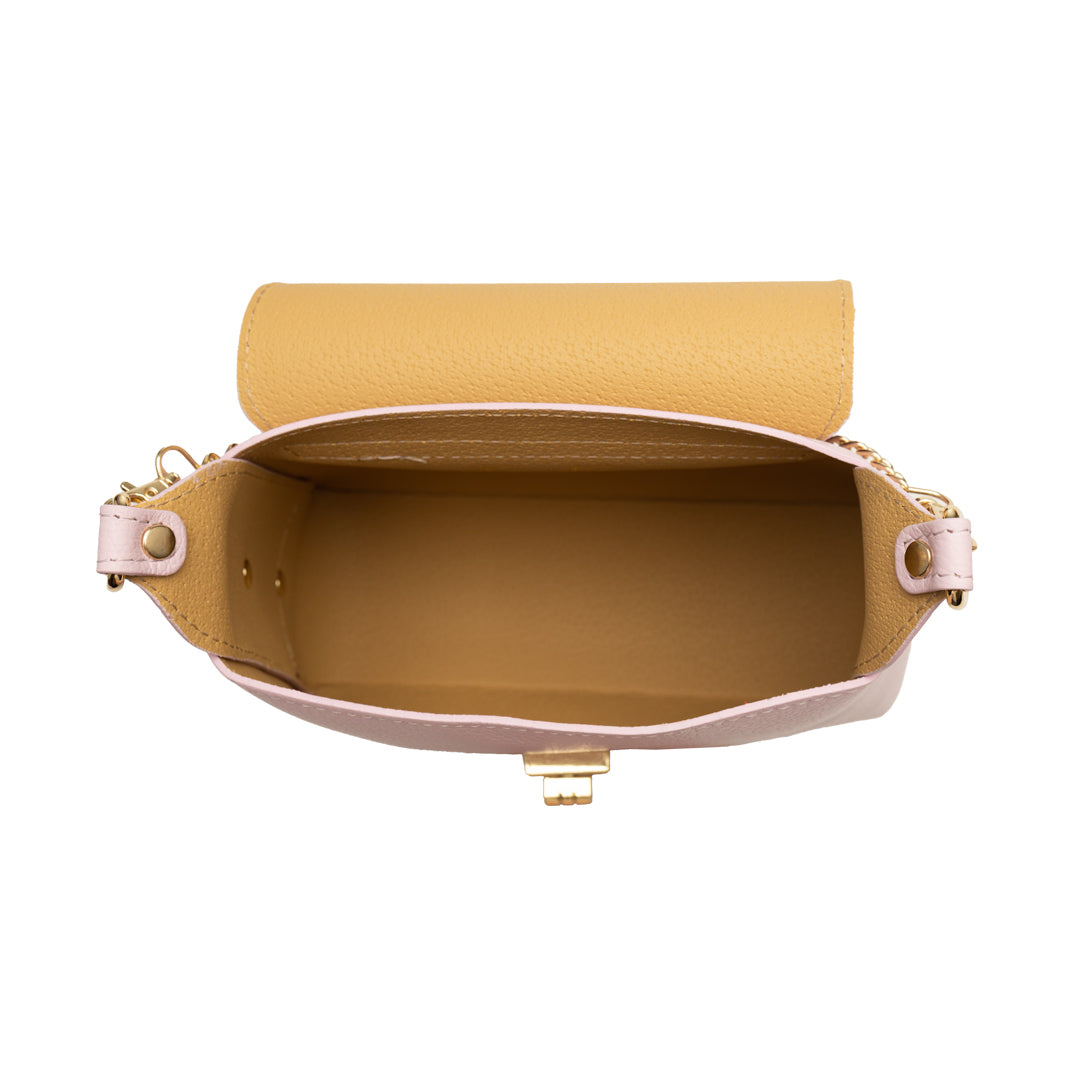 Bolso de mujer de ante natural, rosa claro Raisa
