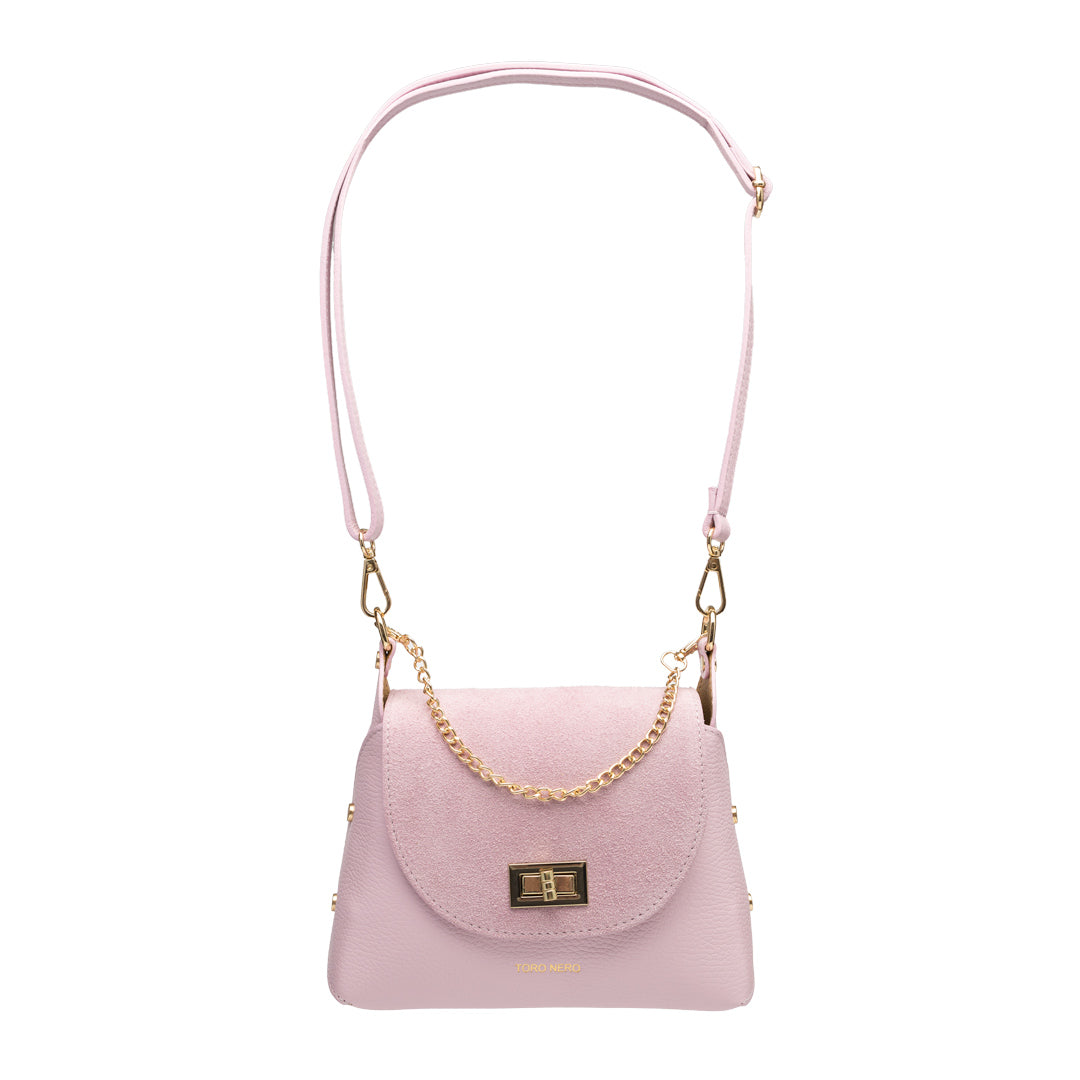 Bolso de mujer de ante natural, rosa claro Raisa