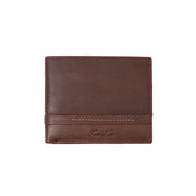 Cartera de hombre de cuero genuino marrón Andy, protección RFID
