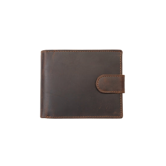Cartera de hombre de cuero genuino marrón POIL