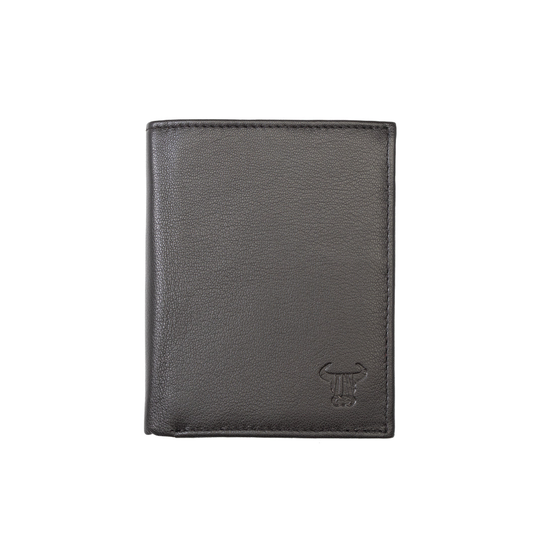 Cartera de hombre de piel natural marrón Ryan, protección RFID