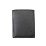Cartera para hombre de piel auténtica negra Ryan, protección RFID