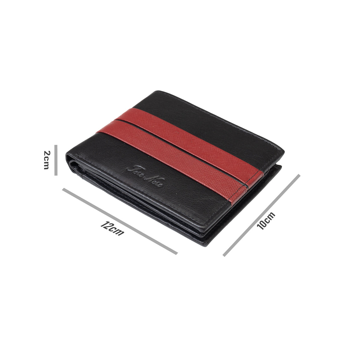 Portafoglio da uomo in pelle naturale nero Carol, protezione RFID