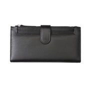 Дамски портфейл от естествена кожа черен Cory, RFID защита
