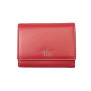 Cartera de mujer de cuero genuino rojo Ellis, protección RFID
