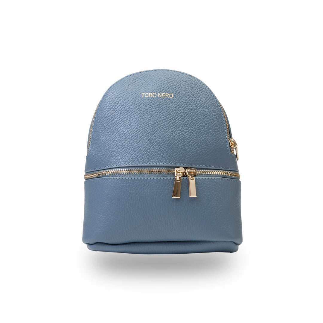 Mochila de piel natural azul Teen Spirit para mujer