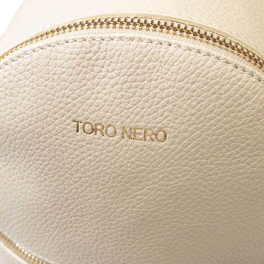 Mochila de piel natural beige Teen Spirit para mujer