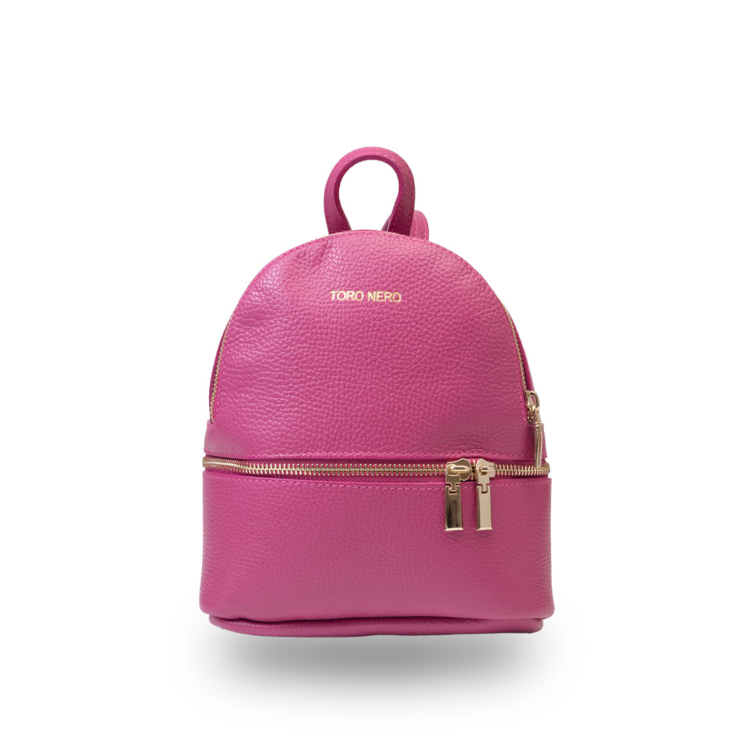 Mochila de piel natural fucsia para mujer Teen Spirit