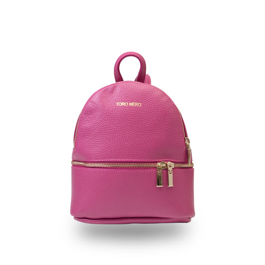 Mochila de piel natural fucsia para mujer Teen Spirit