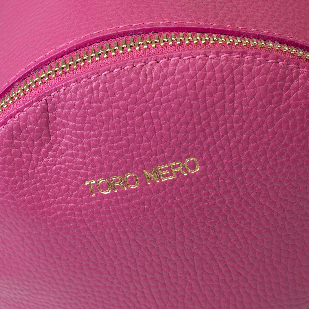 Mochila de piel natural fucsia para mujer Teen Spirit