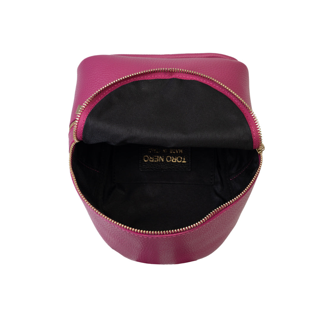 Mochila de piel natural fucsia para mujer Teen Spirit