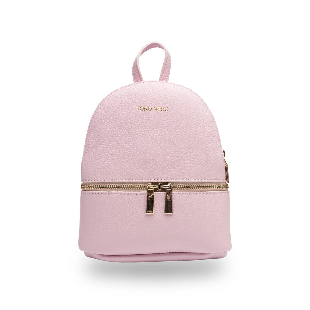 Mochila de piel natural lila para mujer Teen Spirit
