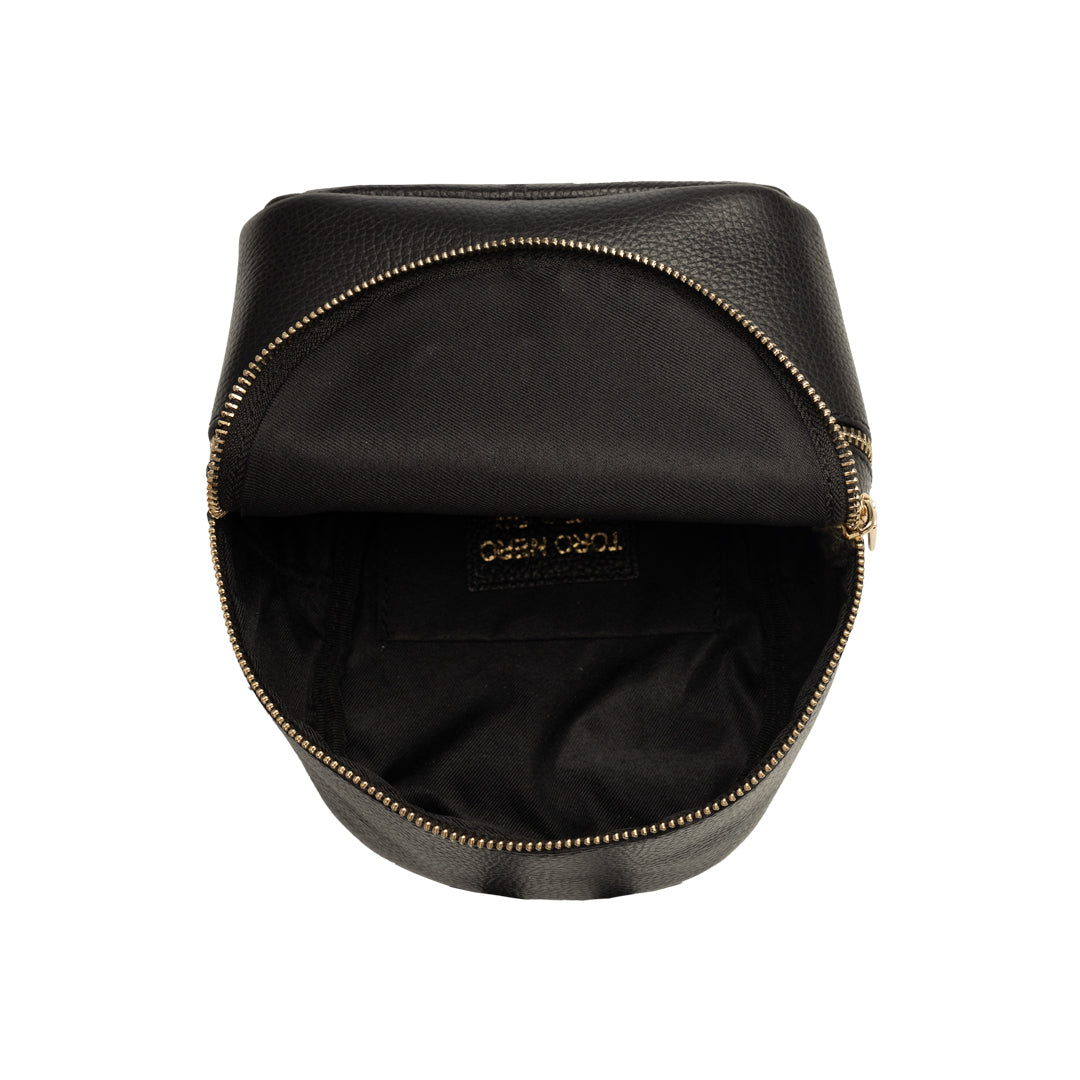 Mochila de piel natural negra Teen Spirit para mujer