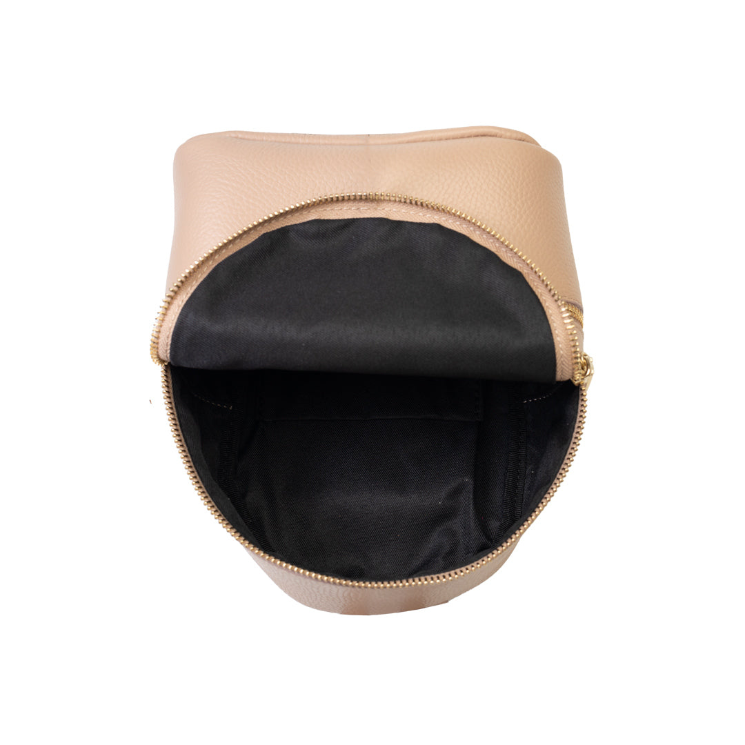 Mochila de piel natural rosa palo para mujer Teen Spirit