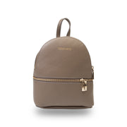 Mochila de mujer de cuero natural color topo Teen Spirit