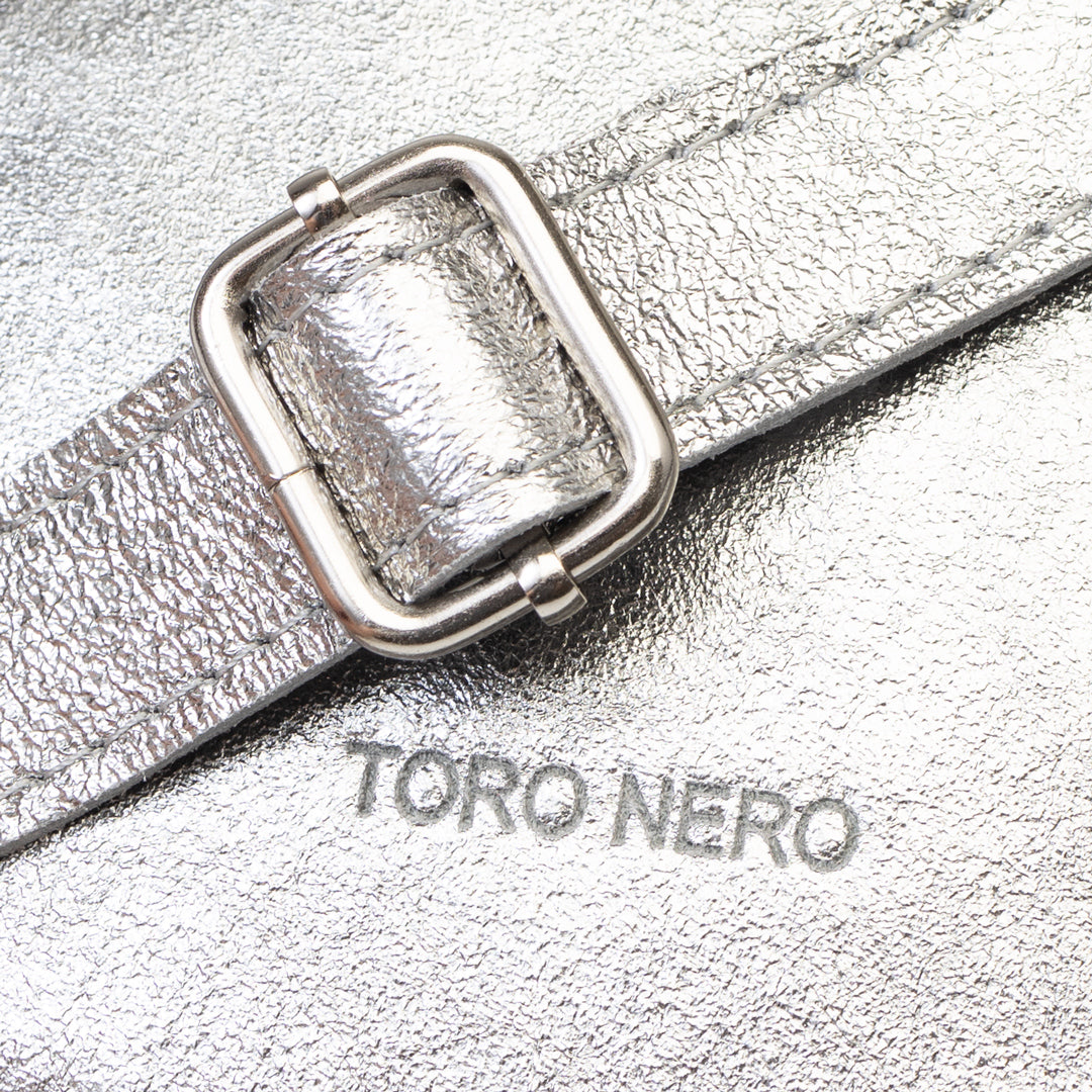 Marsupio donna in vera pelle color argento Waist Glam