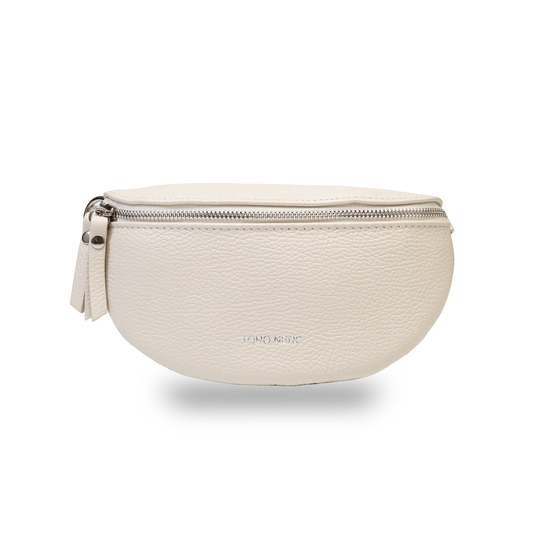 Riñonera de mujer de piel natural beige Waist Glam