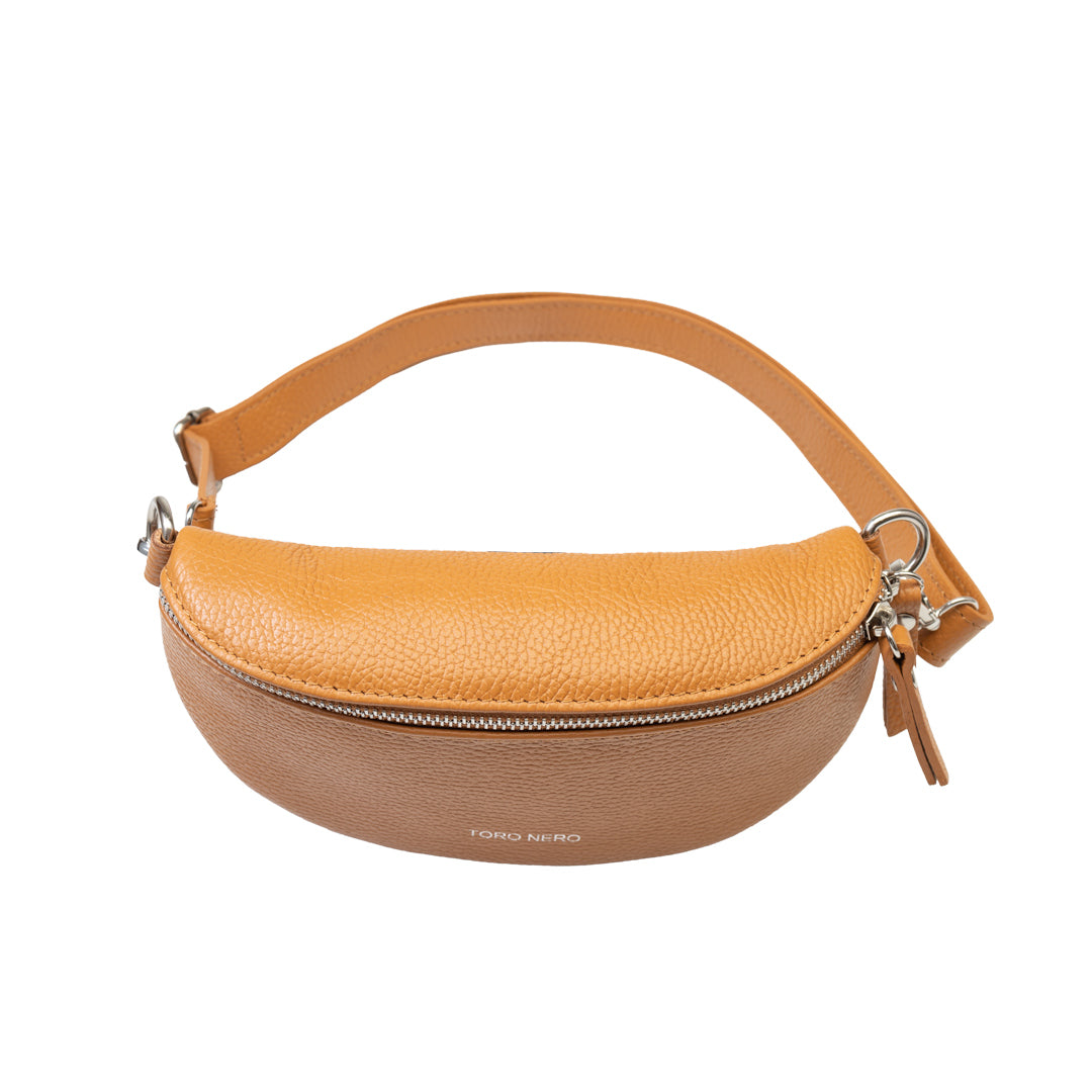 Marsupio donna in vera pelle marrone Waist Glam